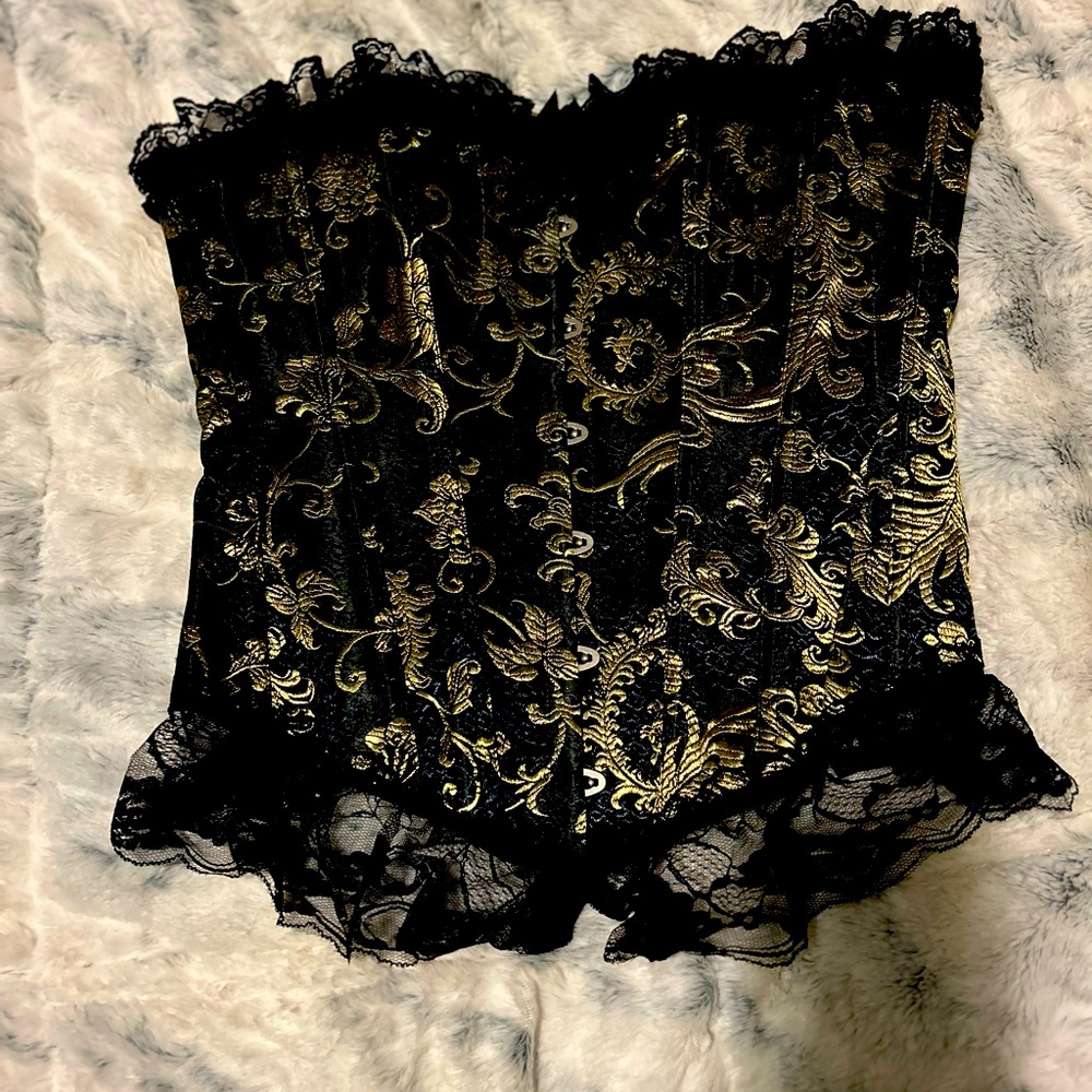 Lace boned corset XL